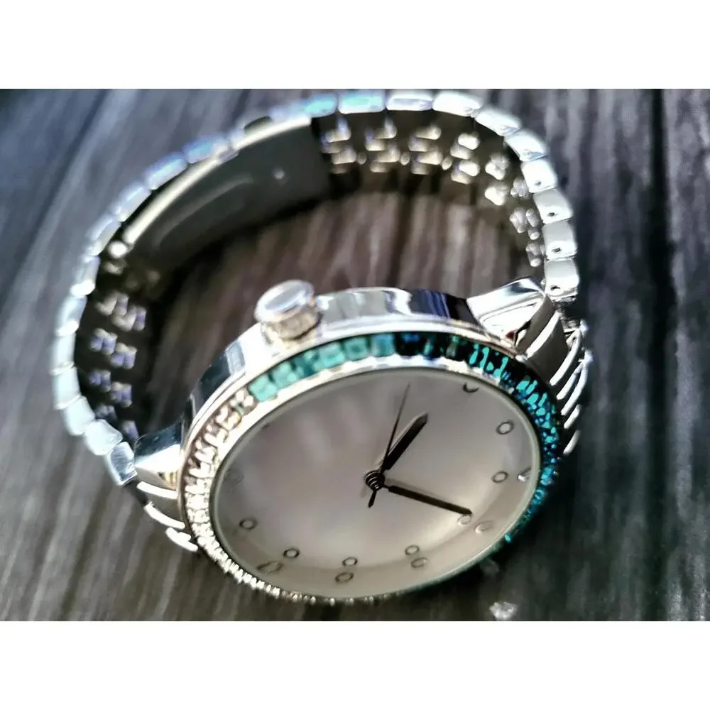 Rare Aquamarine Baguette Bezel‎ Mens Dress Watch Singapore